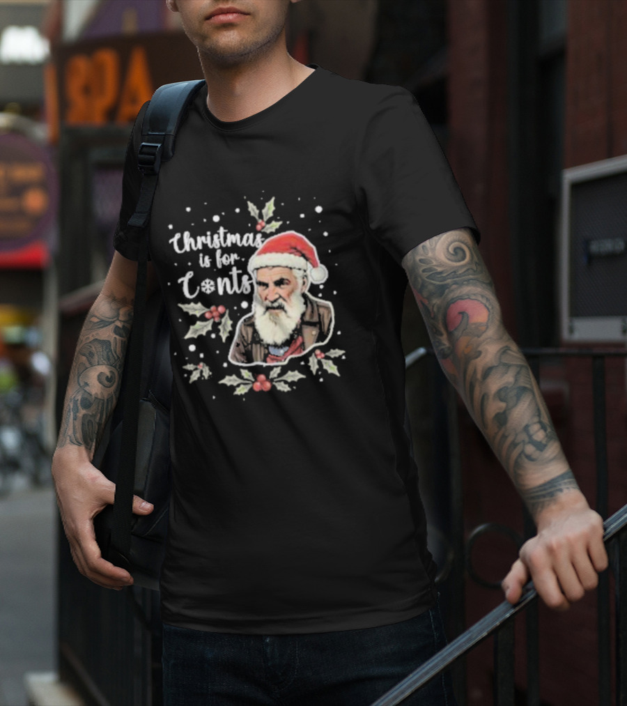 Jim Brassic Christmas Is For Cnts Santa T-Shirt