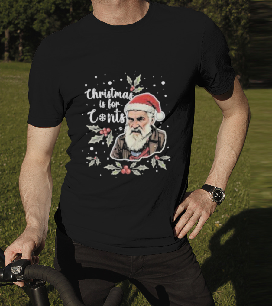 Jim Brassic Christmas Is For Cnts Santa T-Shirt