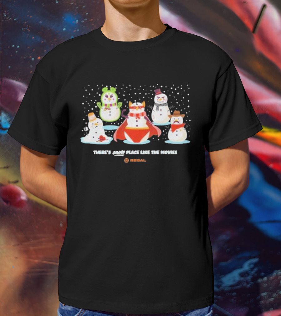 There's Snow Place Like The Movies Regal Cinemas Snowmen T-Shirt
