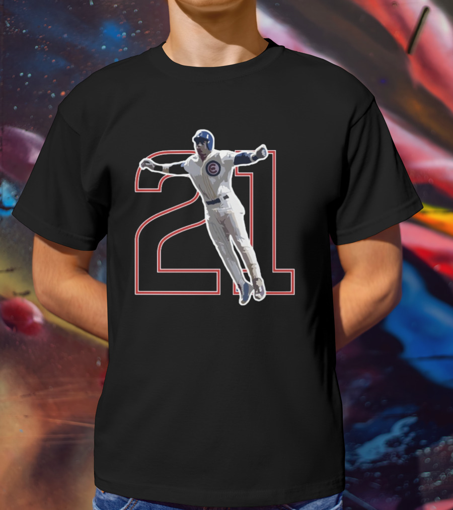 Sammy Sosa 21 Jump Pose Chicago Cubs Legend T-Shirt