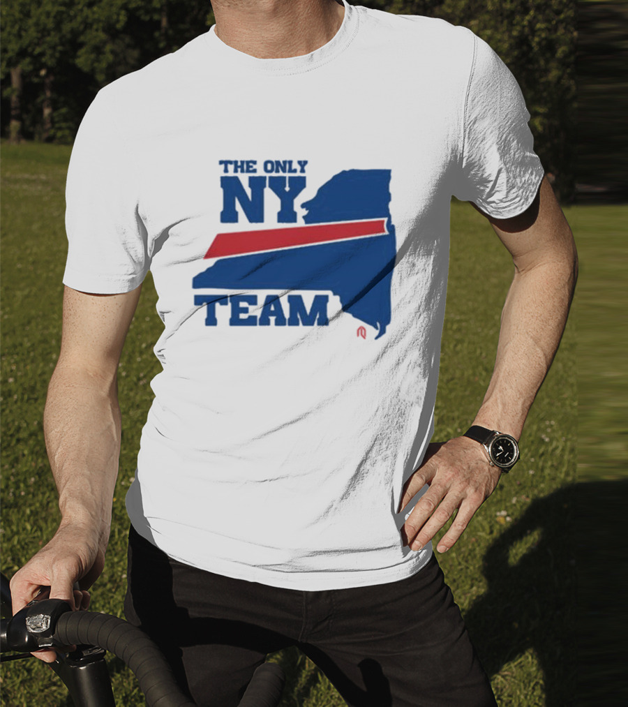 The Only NY Team New York State Silhouette Red Stripe T-Shirt