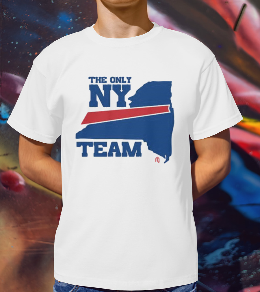 The Only NY Team New York State Silhouette Red Stripe T-Shirt