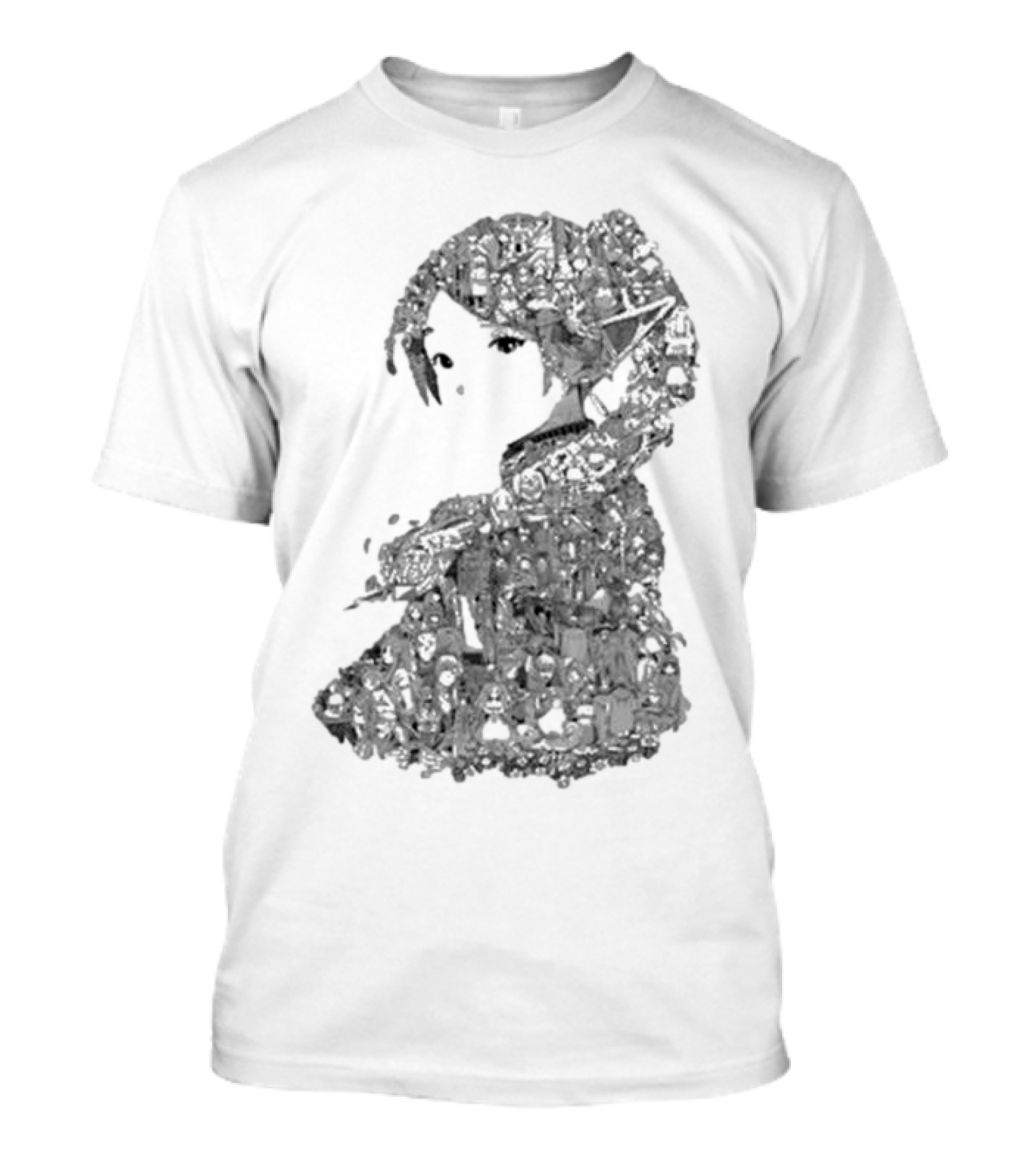 Turned Ninja Frieren Manga Collage Character T-Shirt
