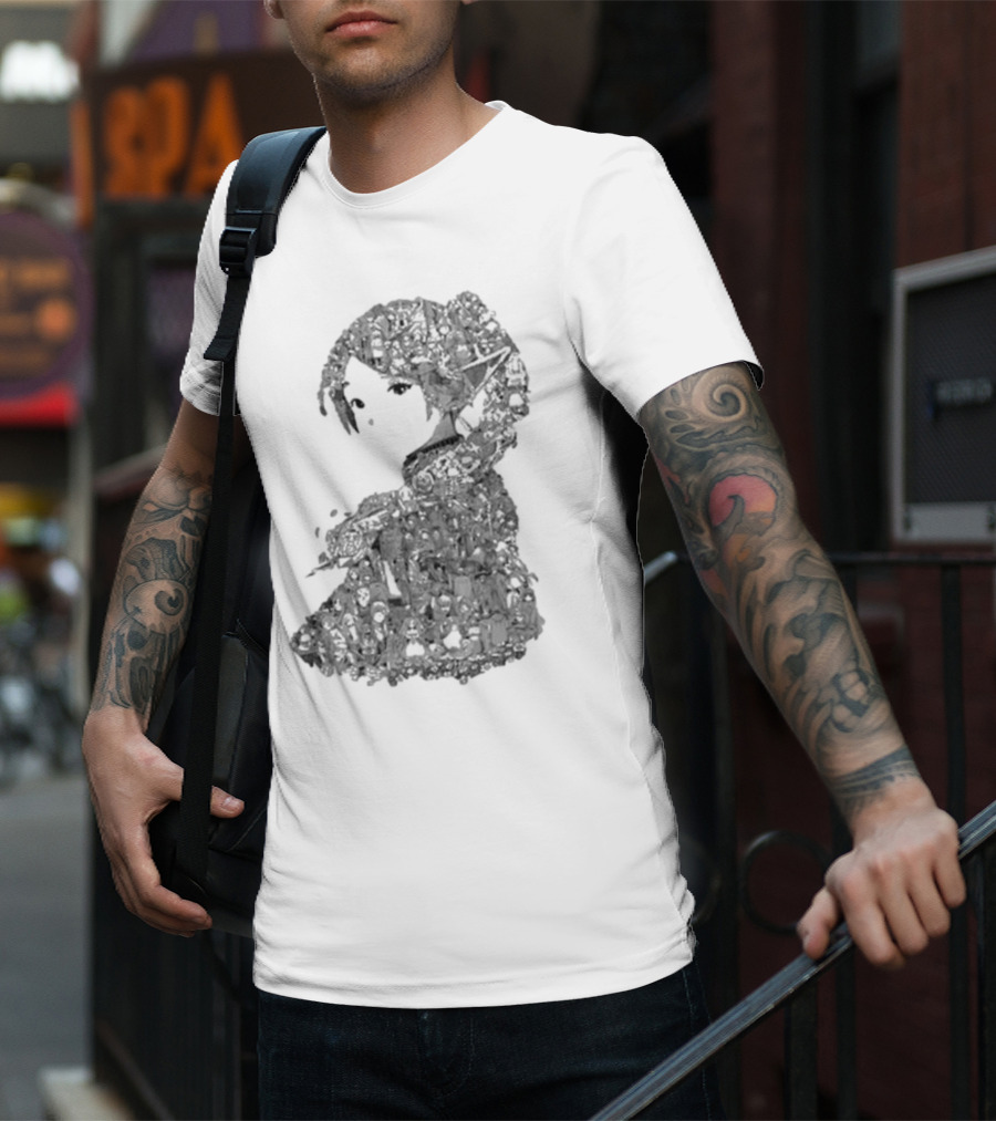 Turned Ninja Frieren Manga Collage Character T-Shirt