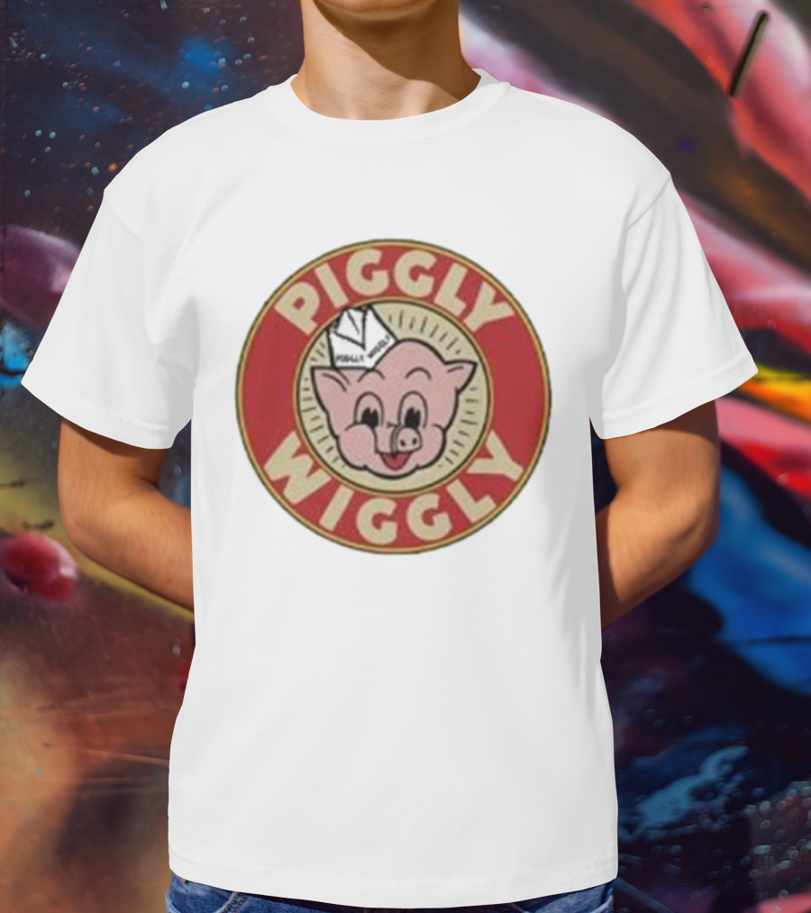 Piggly Wiggly Vintage Retro Logo Iconic Pig Image T-Shirt