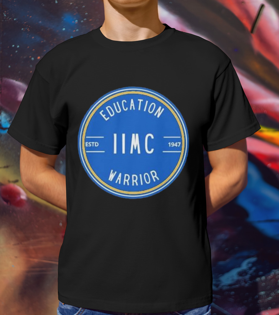 IIMC Education Warrior Estd 1947 Blue Emblem T-Shirt