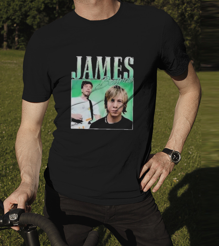 James Bourne Duo Musical Tribute Green Background T-Shirt