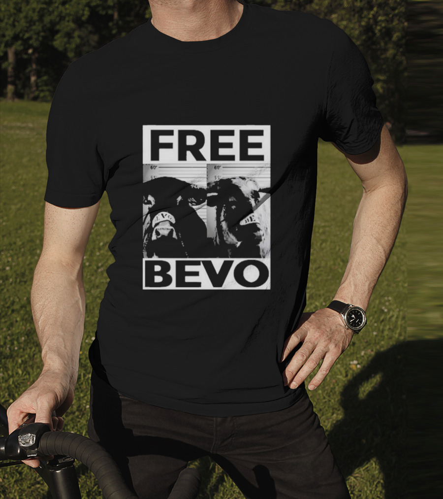 Free Bevo Mugshot Cow T-Shirt