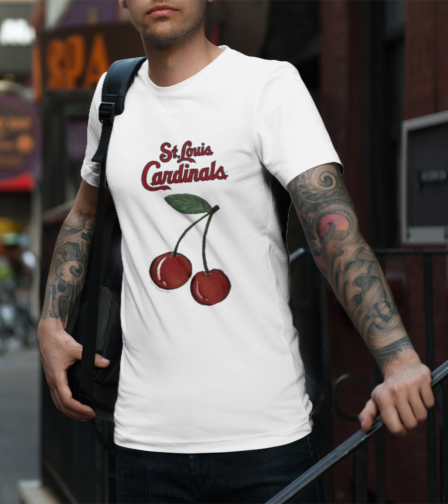 St. Louis Cardinals Cherries Baseball Team T-Shirt