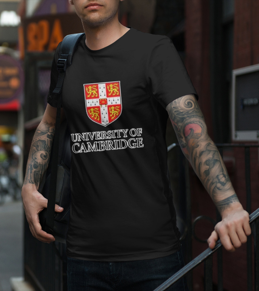 University Of Cambridge Emblem Crest With Lions And Cross T-Shirt