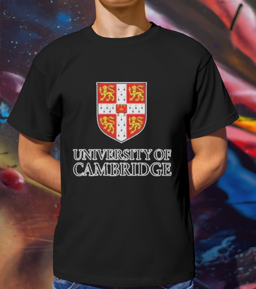 University Of Cambridge Emblem Crest With Lions And Cross T-Shirt