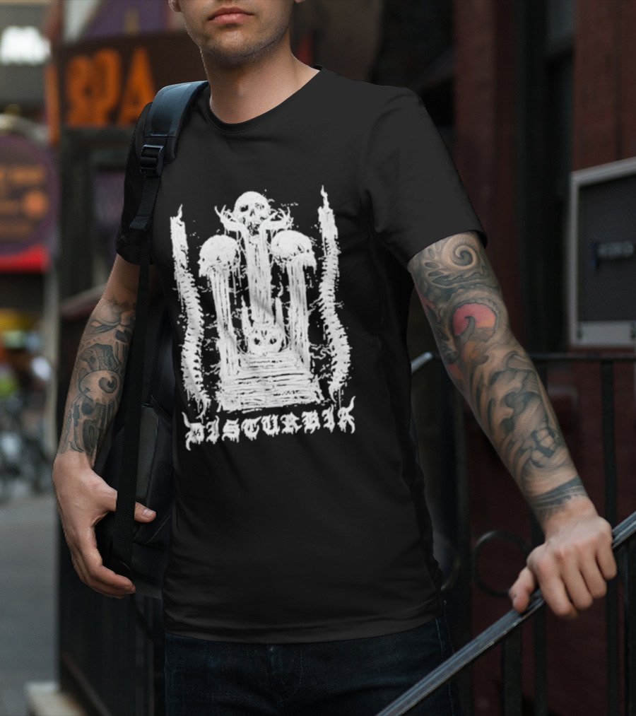 Xenomort Disturbia Skull And Spinal T-Shirt