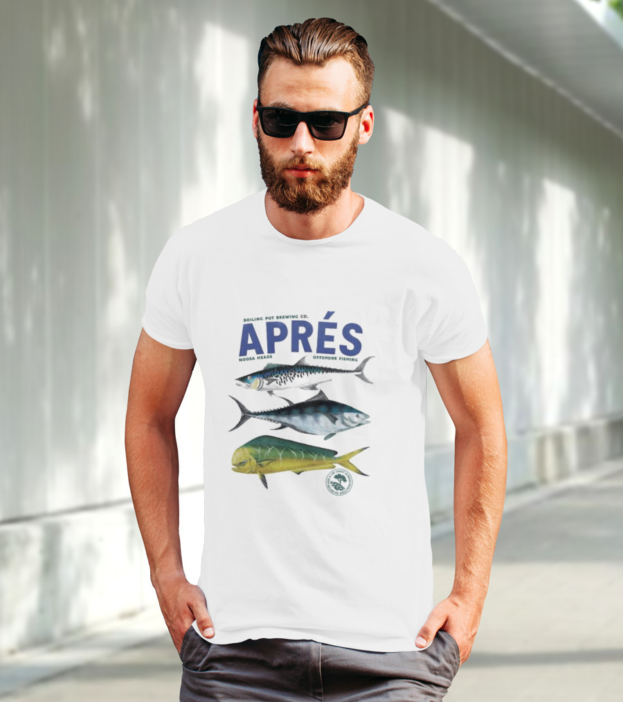 Boiling Pot Brewing Co Après Noosa Heads Offshore Fishing Fish T-Shirt