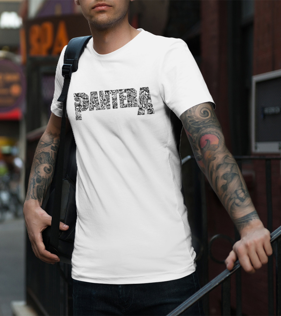 Pantera Angry Band Logo Grunge T-Shirt