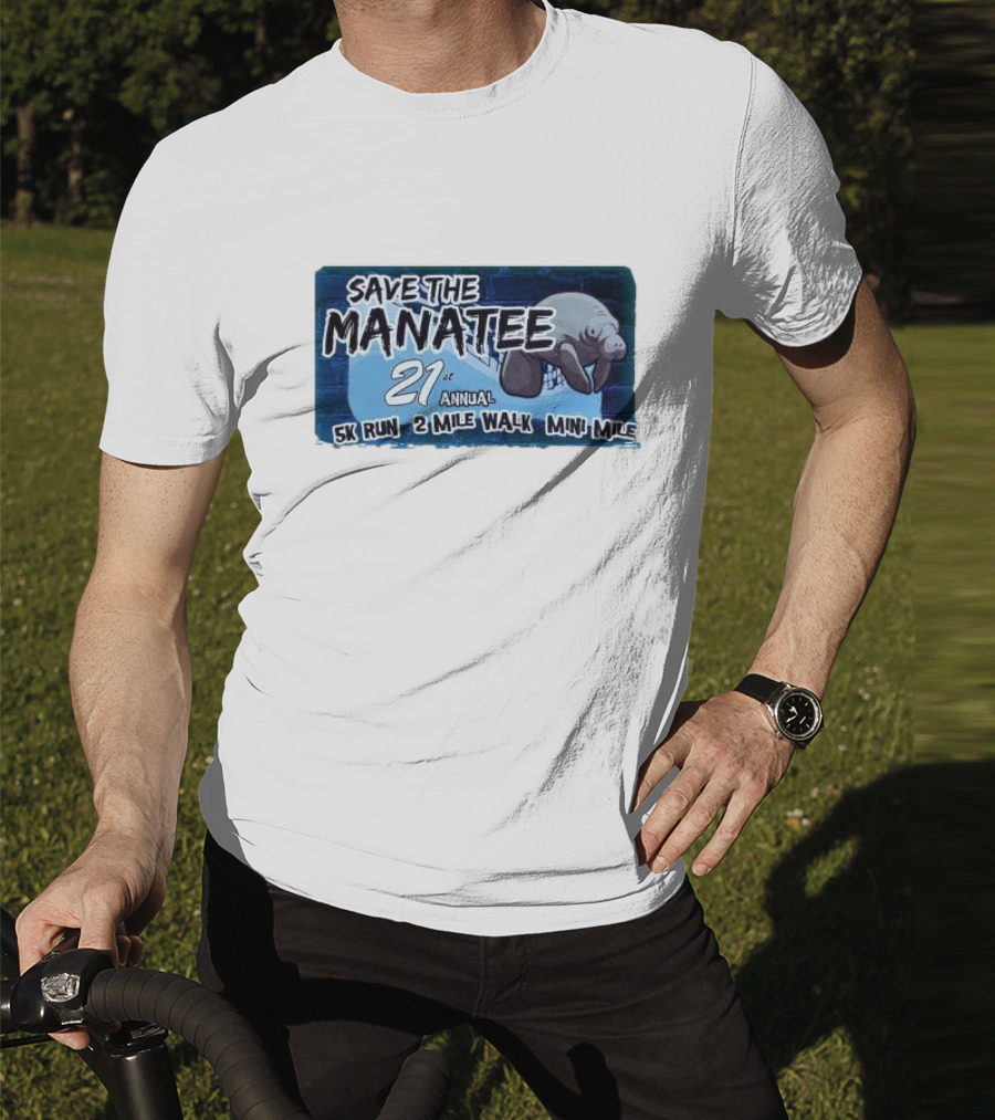 Save The Manatee 21st Annual 5K Run 2 Mile Walk Mini Mile T-Shirt