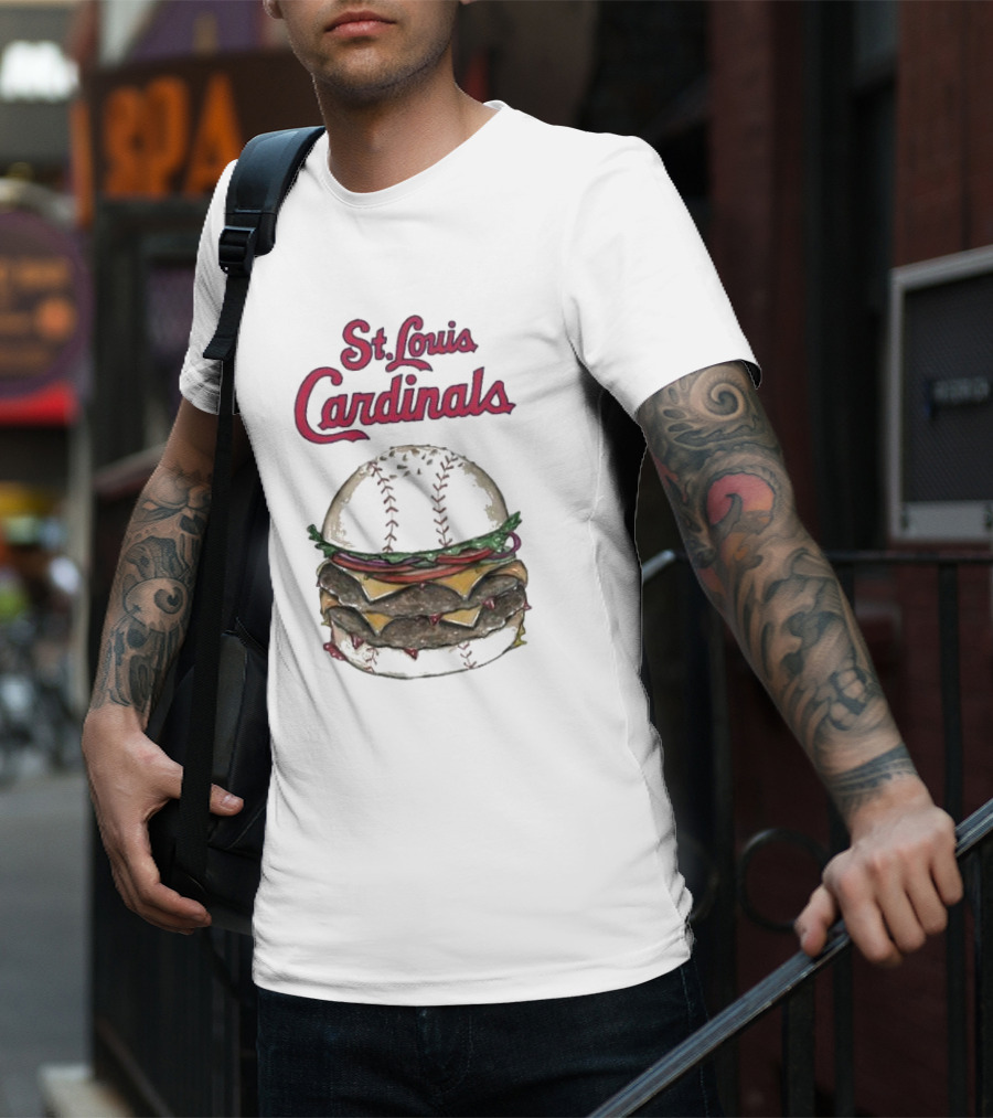 St. Louis Cardinals Baseball Burger T-Shirt