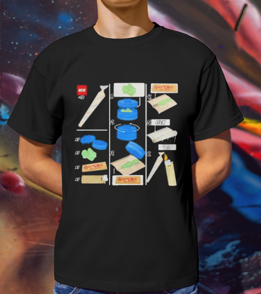 Ox16 Legolize Herb Grinder Rolling Instructions T-Shirt