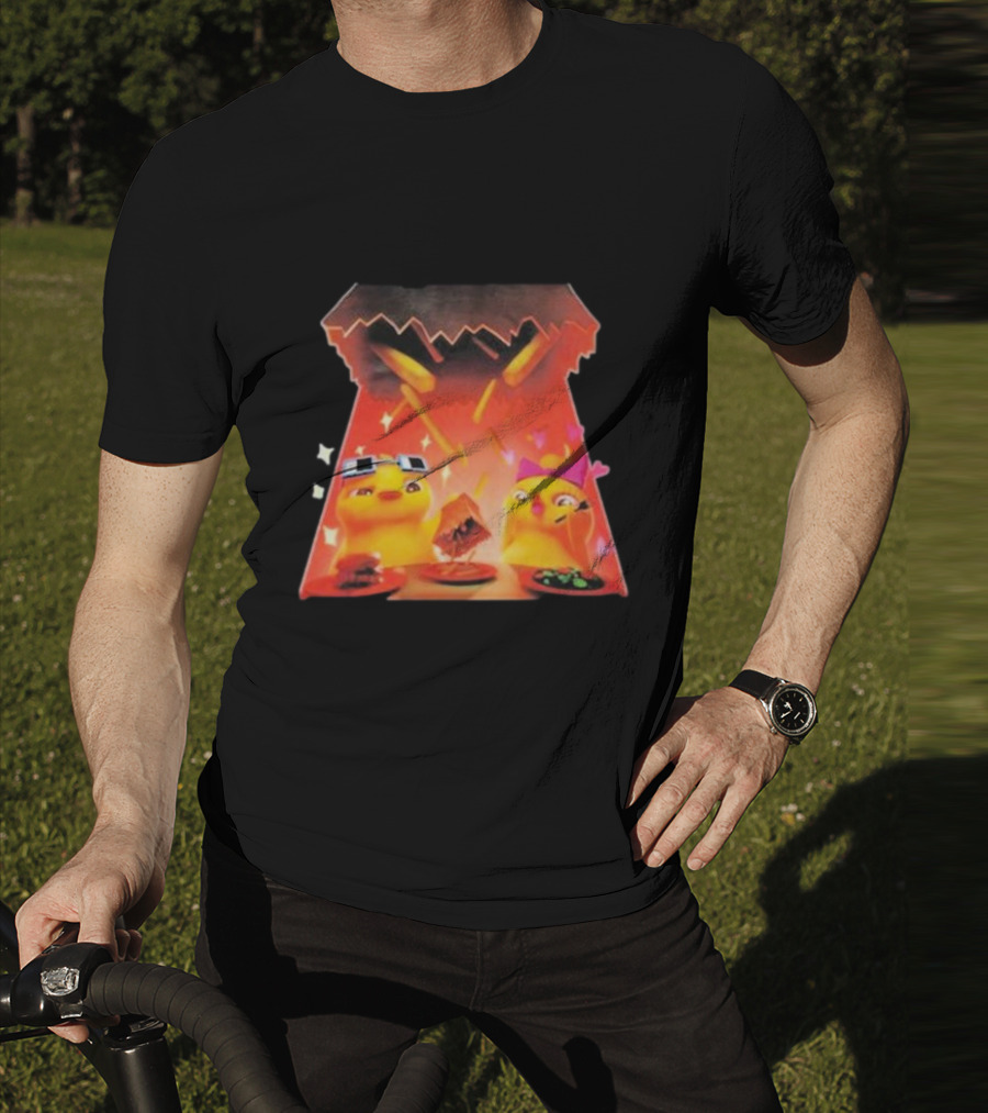 Quack And Lola Love For Food Adventure With Fries And Burgers T-Shirt