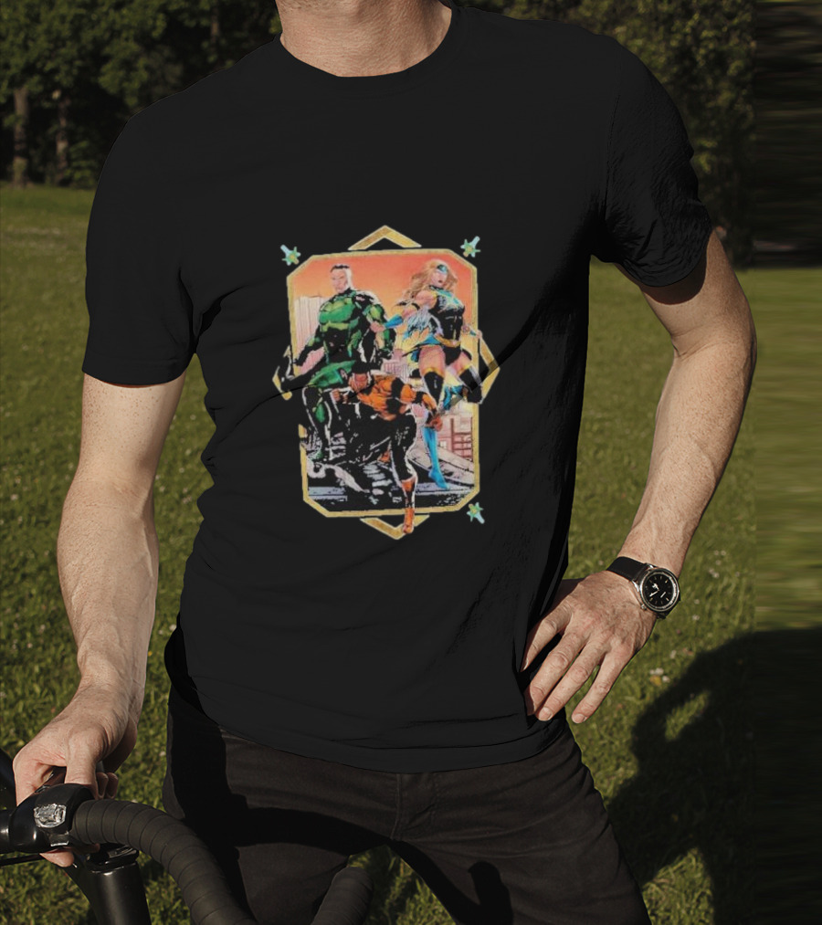 Rippaverse Trinity Unleashed Dynamic Superhero Trio Epic T-Shirt