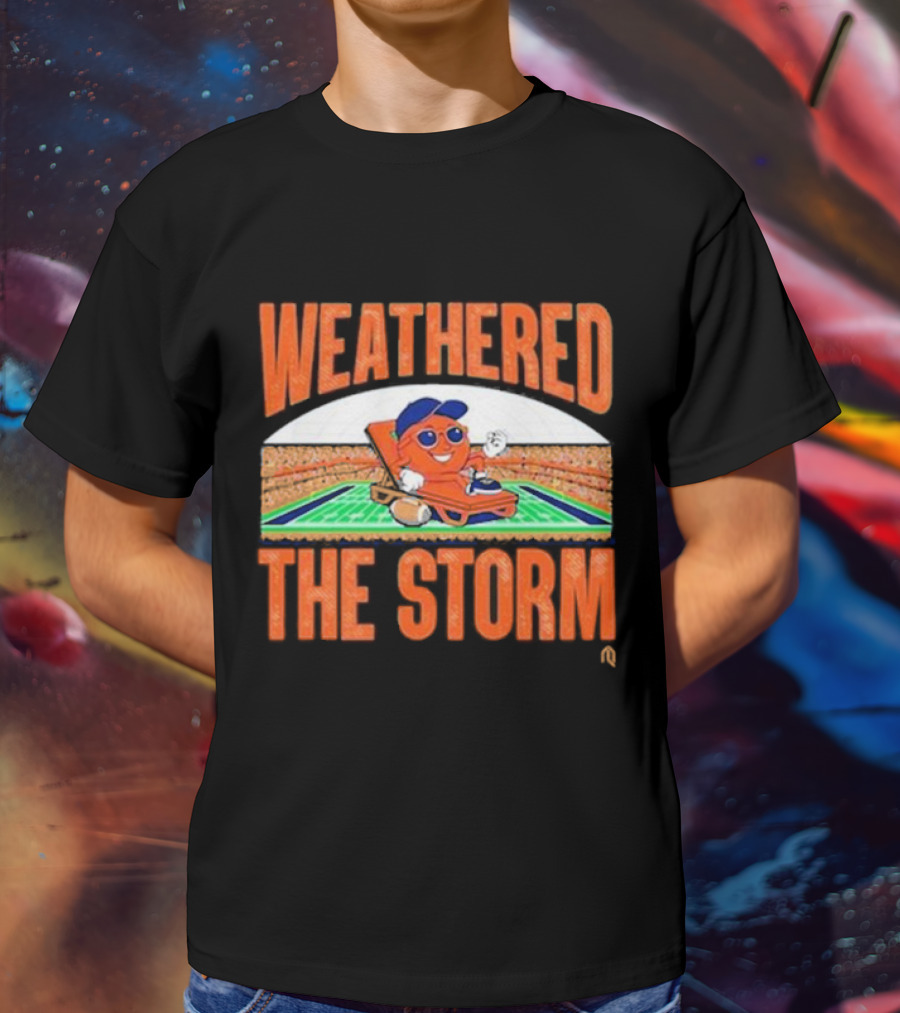 Syracuse Orange Weathered The Storm Lounge Mascot On Field T-Shirt