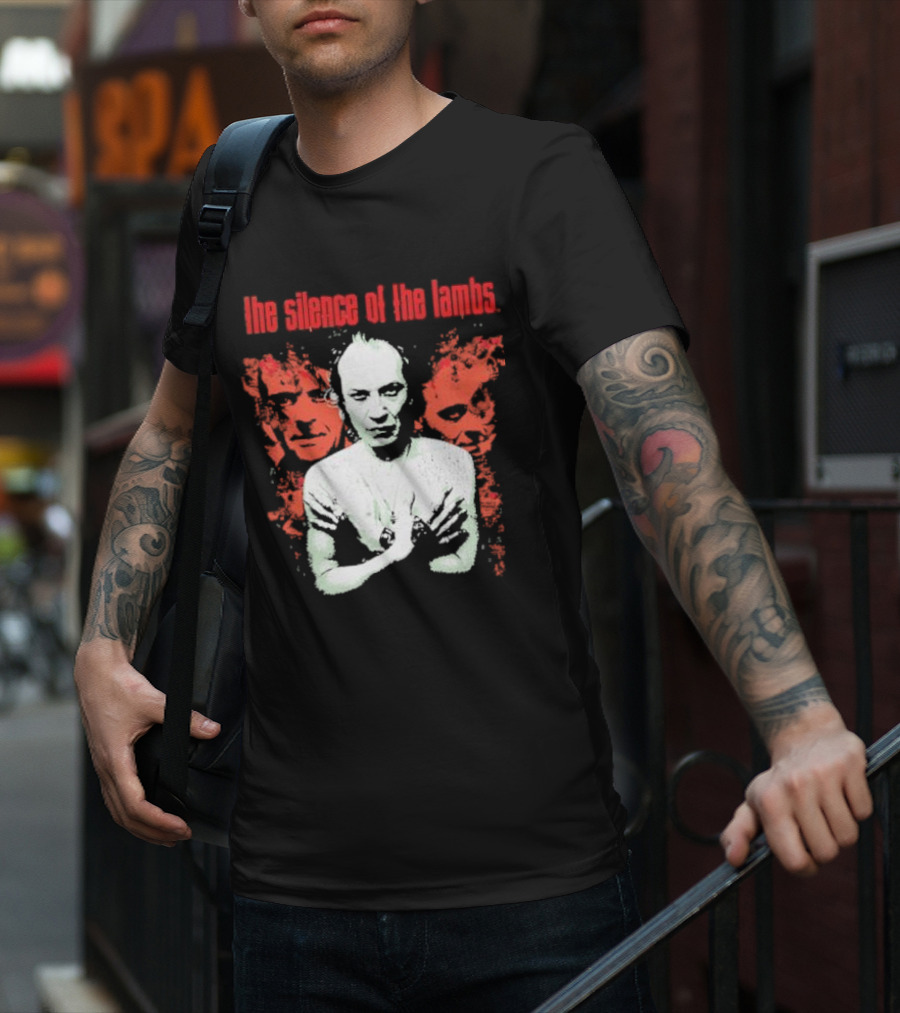 The Silence Of The Lambs Red Faces White Figure T-Shirt