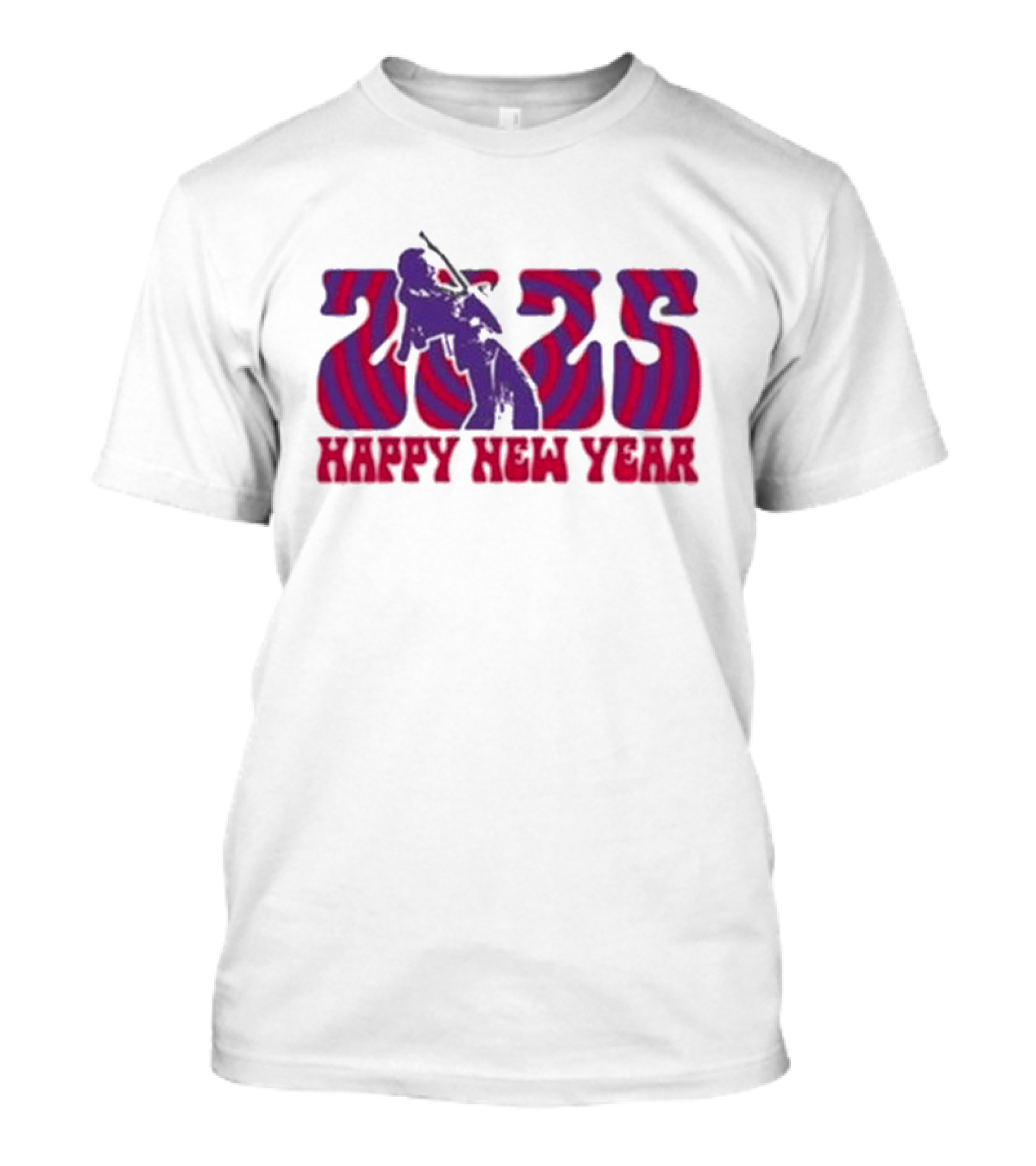 Jimi Hendrix 2025 Happy New Year T-Shirt