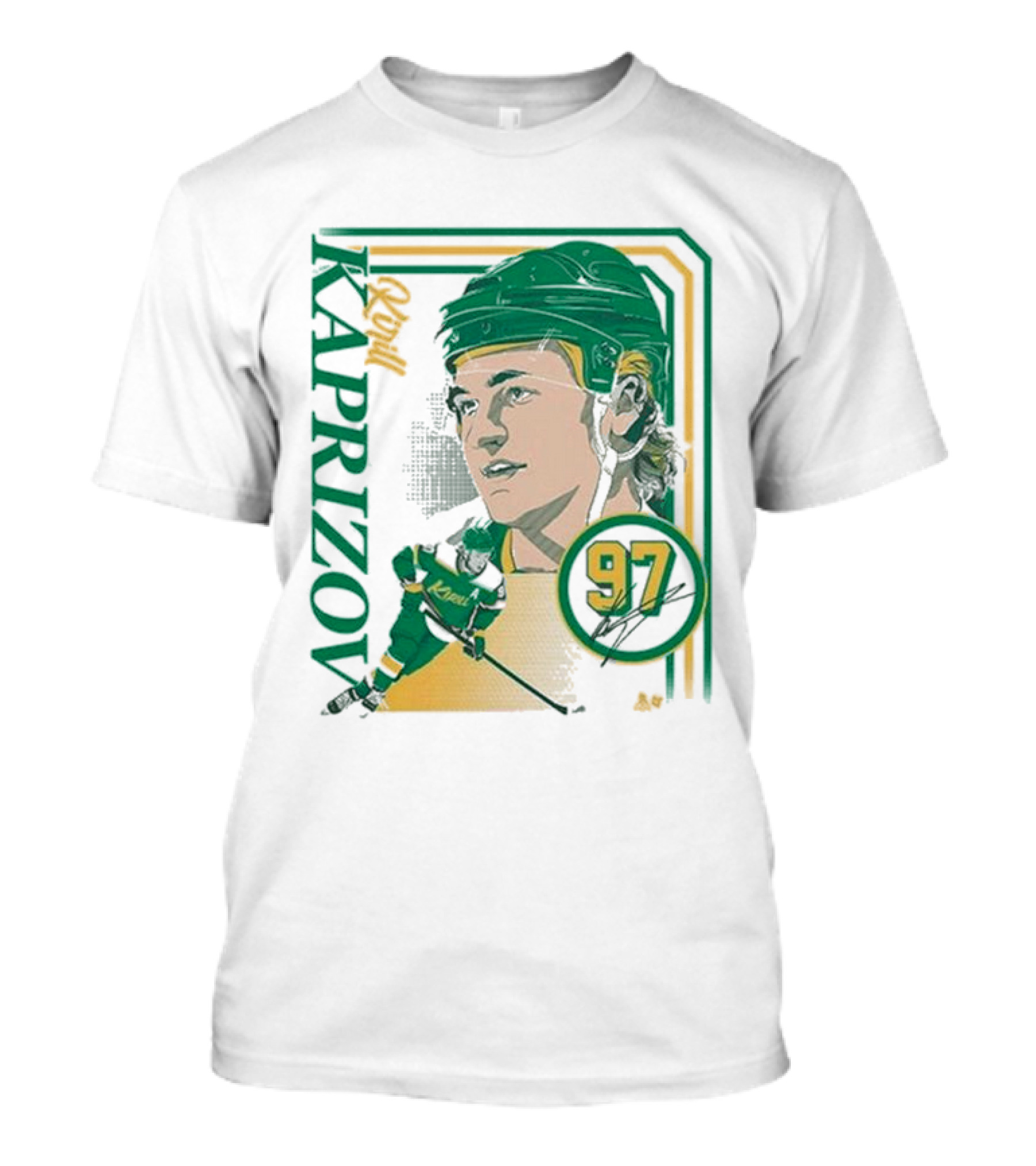 Kirill Kaprizov 97 Iconic Collage Frame T-Shirt