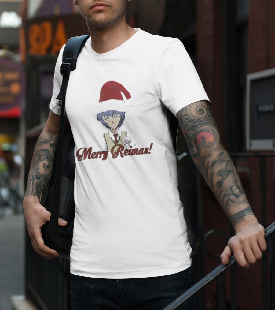 Merry Reimas Anime Character Santa Hat Holiday T-Shirt