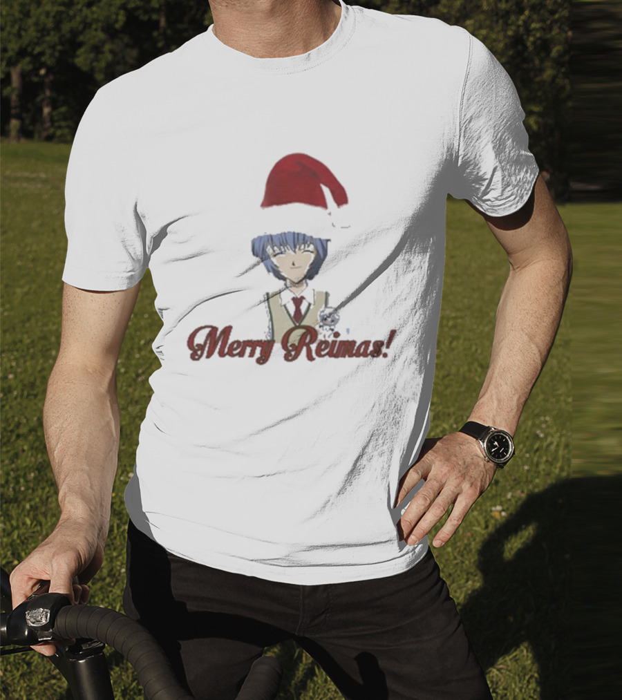 Merry Reimas Anime Character Santa Hat Holiday T-Shirt