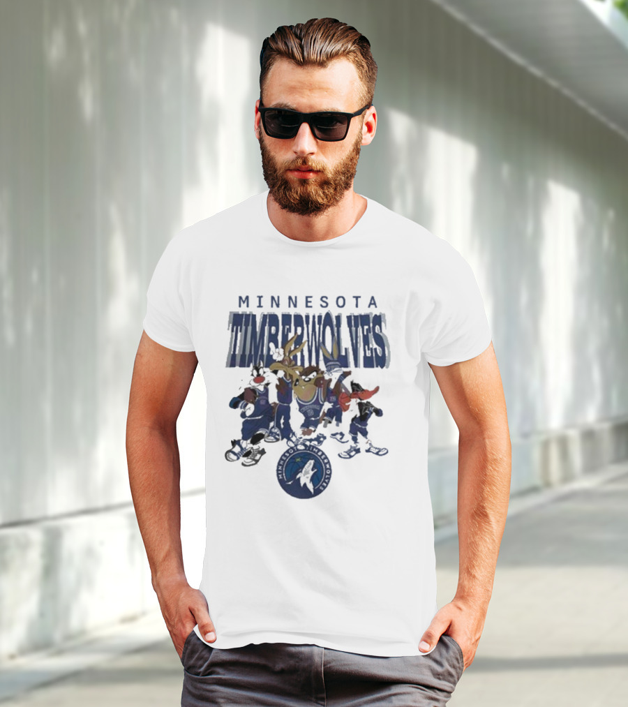 Minnesota Timberwolves NBA Basketball Featuring Looney Tunes Characters T-Shirt