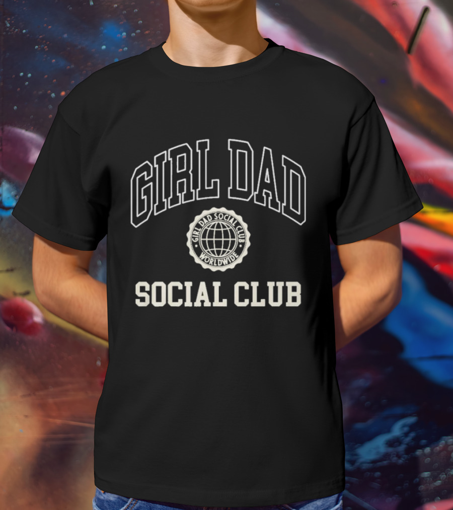 Girl Dad Social Club Worldwide Globe Emblem T-Shirt
