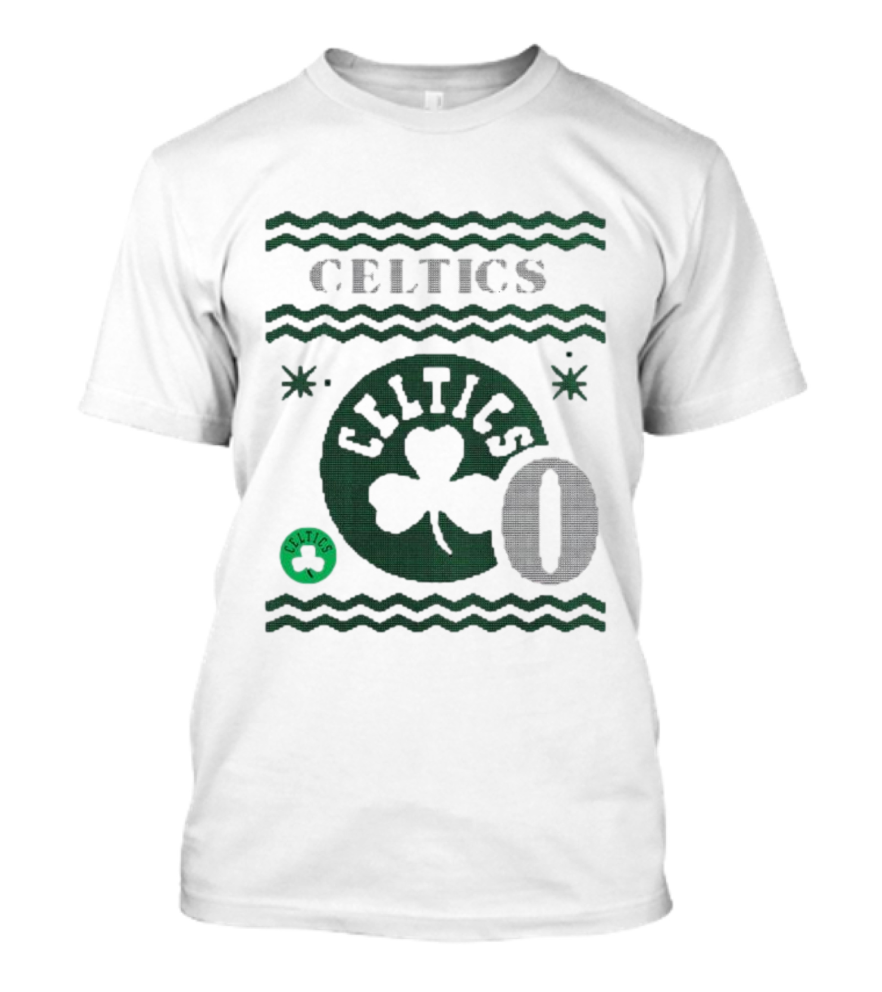 Jayson Tatum Boston Celtics Ugly Number 0 Celtics Shamrock T-Shirt