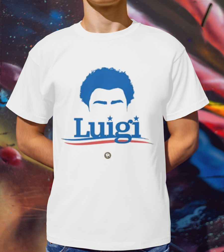 Luigi Meme Industrial Complex Blue Hair Mustache T-Shirt