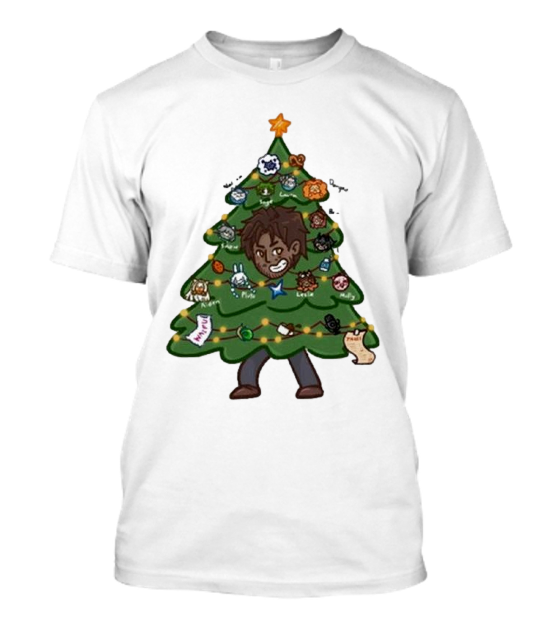 The Great Christmas Tree With Utc Audio Icons And Character Ornaments T-Shirt