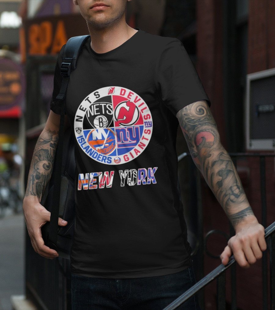 Brooklyn Nets New Jersey Devils New York Islanders New York Giants New York T-Shirt