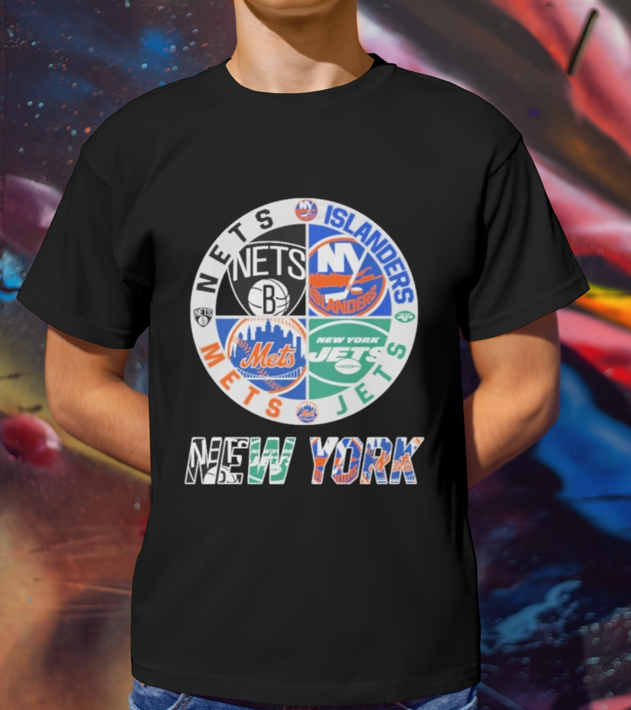 Nets Mets Jets Islanders New York Sports T-Shirt