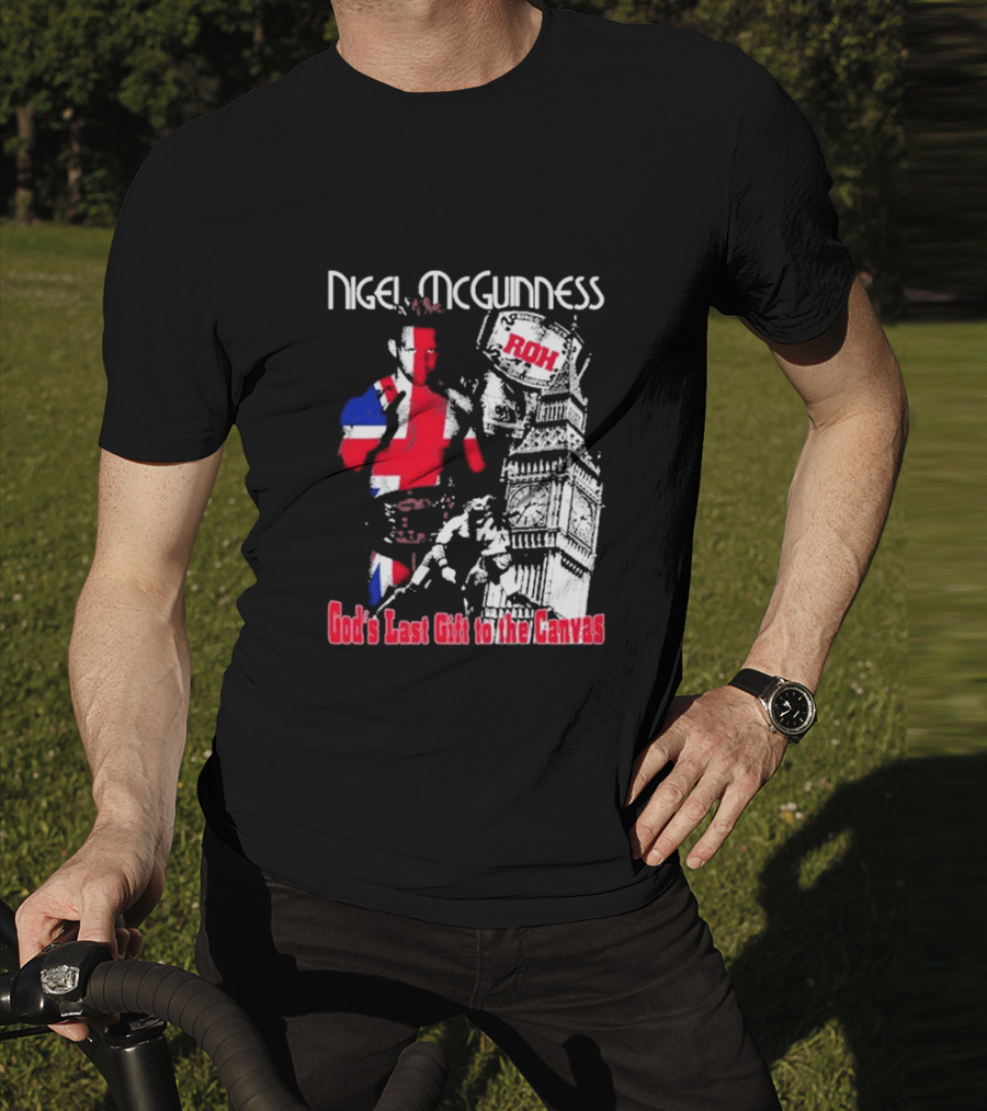 Nigel McGuinness ROH God's Last Gift To The Canvas Union Jack Big Ben T-Shirt