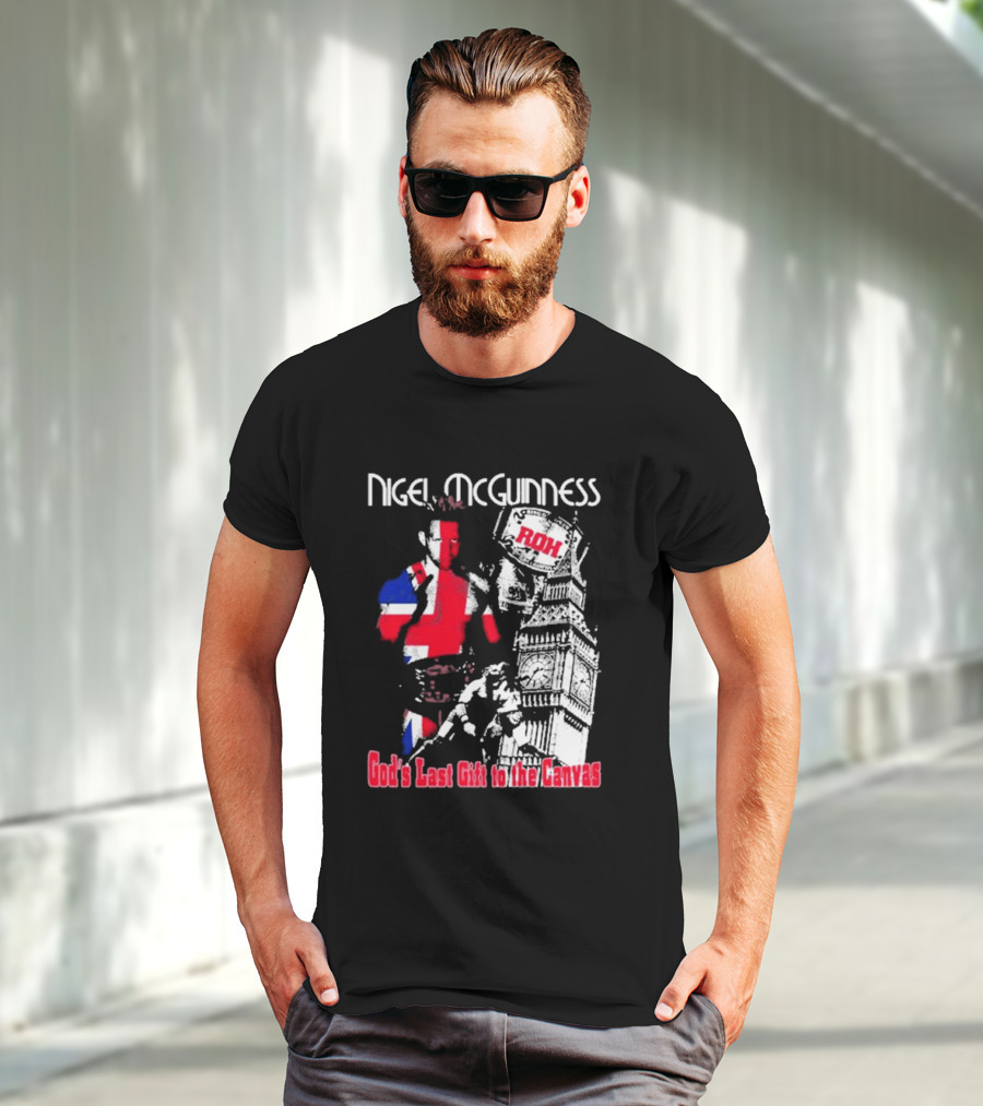 Nigel McGuinness ROH God's Last Gift To The Canvas Union Jack Big Ben T-Shirt
