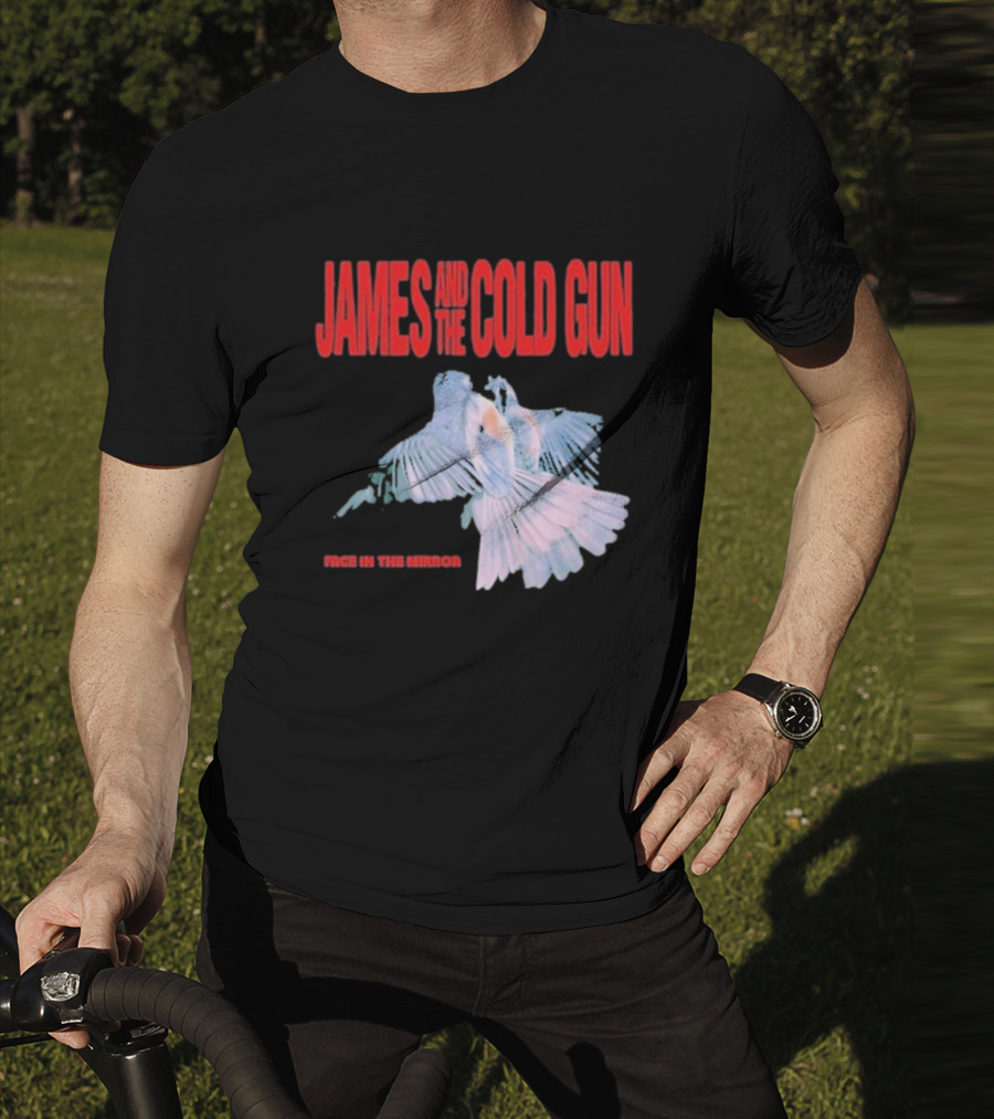 James And The Cold Gun Face In The Mirror Birds Image T-Shirt