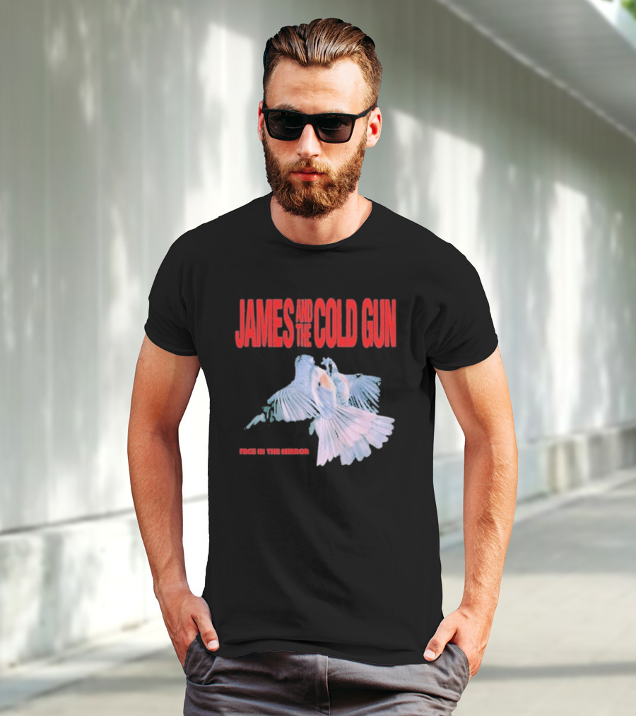 James And The Cold Gun Face In The Mirror Birds Image T-Shirt