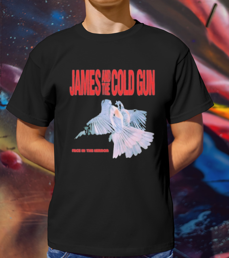 James And The Cold Gun Face In The Mirror Birds Image T-Shirt