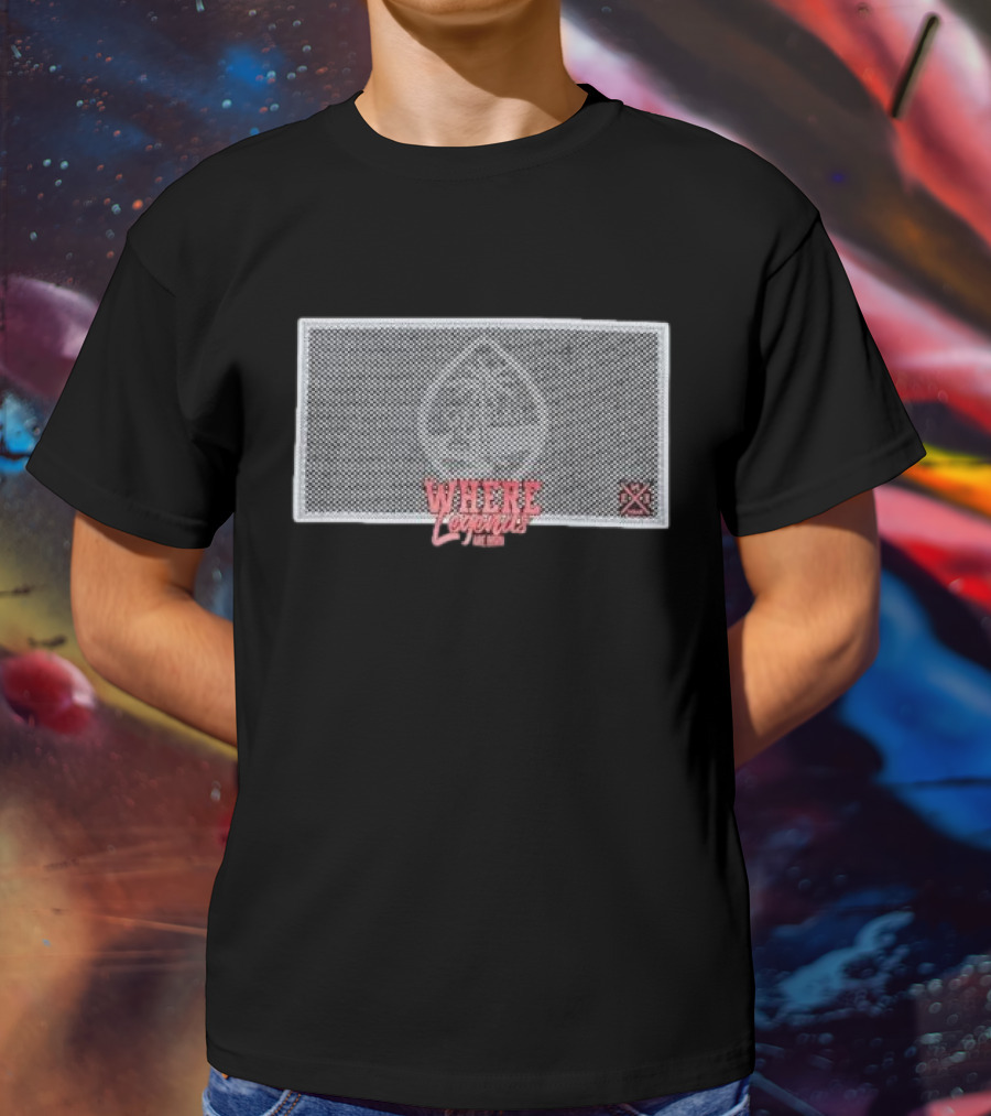 WHERE LEGENDS ARE BORN BLK DIAMOND SHIELD RED TEXT ICONIC T-Shirt