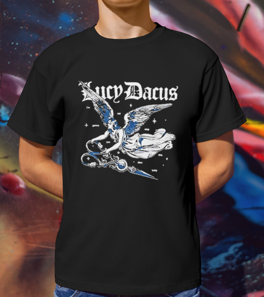 Lucy Dacus Angel Wings Holding Scissors T-Shirt