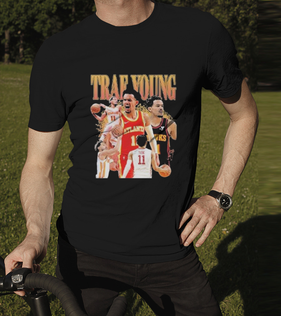 Trae Young Atlanta Hawks Basketball Collage T-Shirt