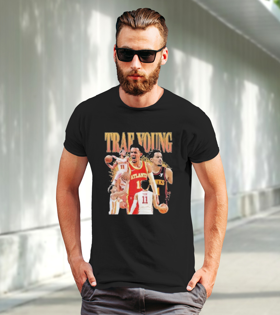 Trae Young Atlanta Hawks Basketball Collage T-Shirt