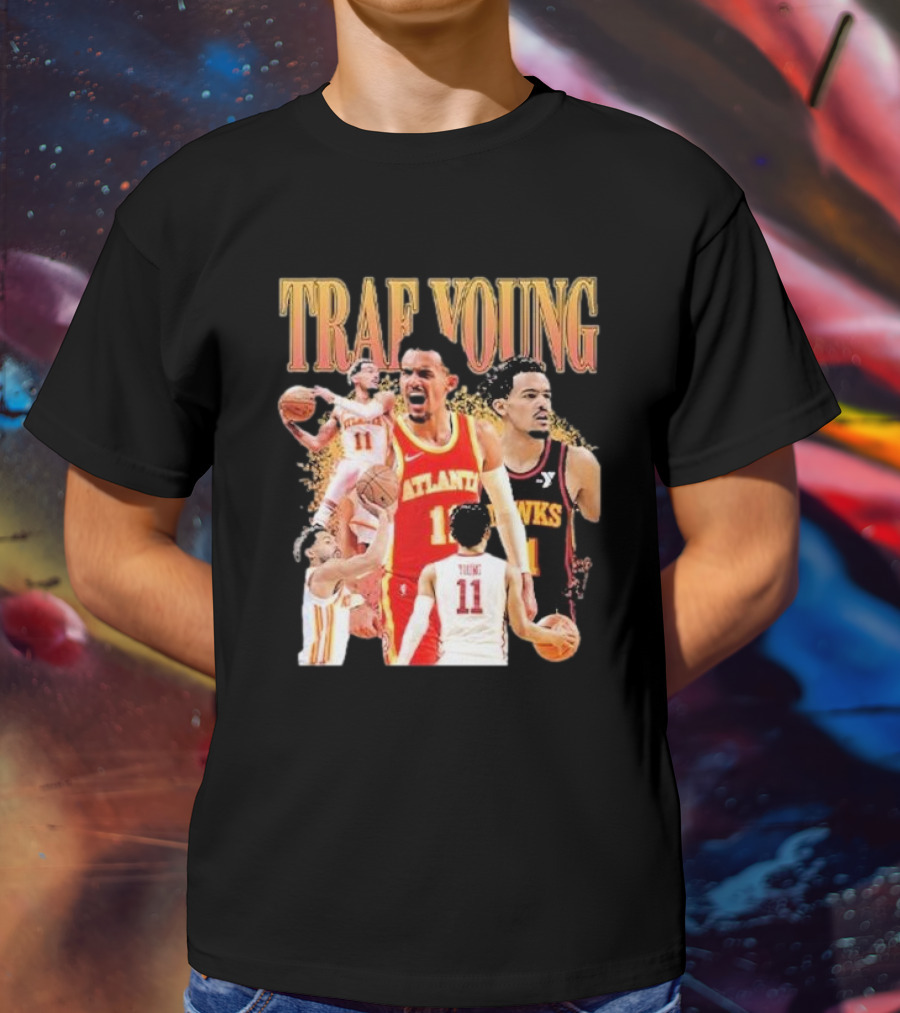 Trae Young Atlanta Hawks Basketball Collage T-Shirt