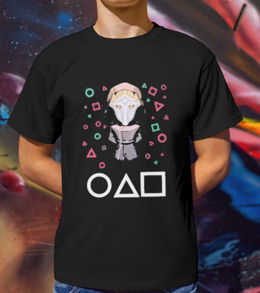 Viktor Arcane Squid Game Front Man Mask Symbols T-Shirt