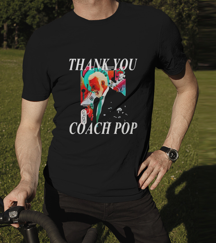 Thank You Coach Pop San Antonio Spurs Gregg Popovich Celebration T-Shirt