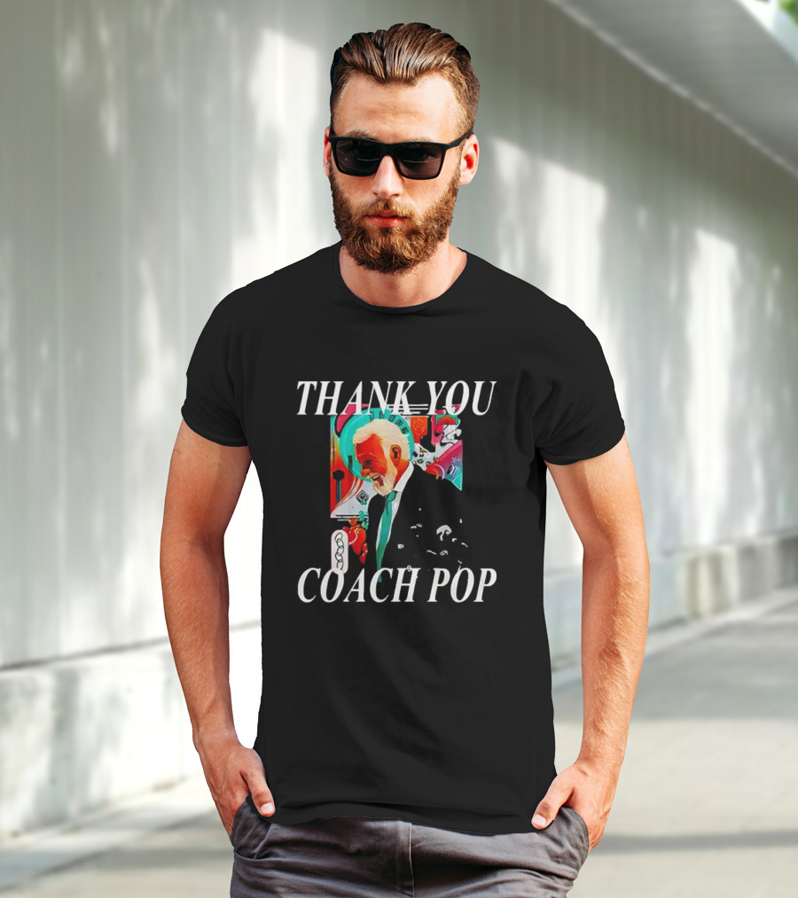 Thank You Coach Pop San Antonio Spurs Gregg Popovich Celebration T-Shirt