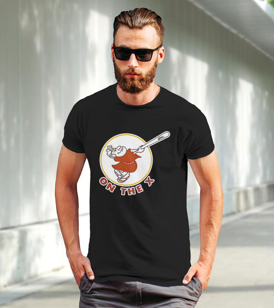 San Diego Padres Swinging Friar Mascot On The X T-Shirt